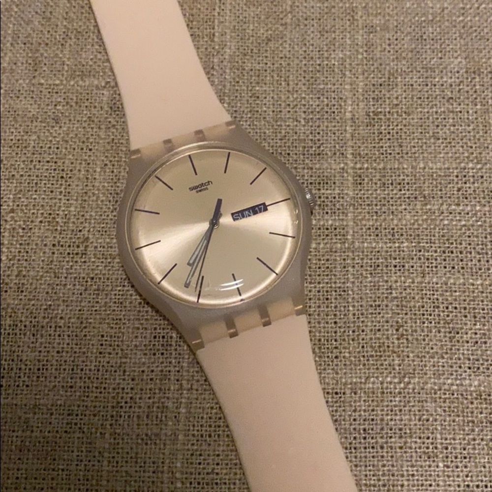 Swatch rose pink sporty watch